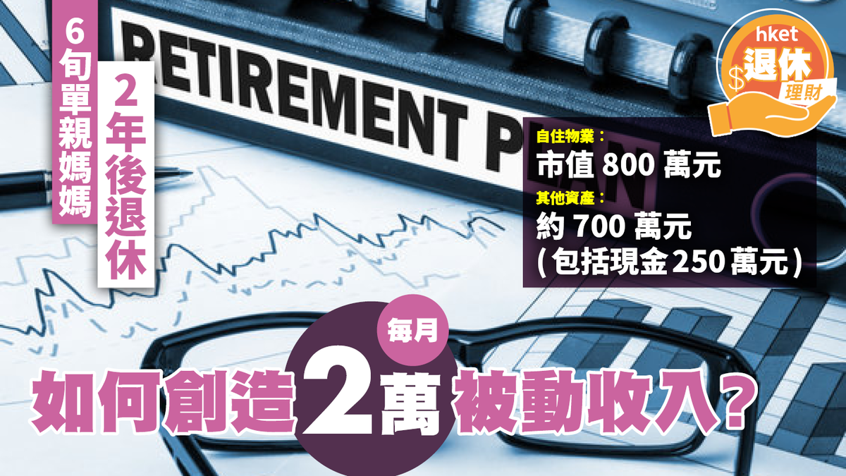 6旬婦想兩年後退休 如何創造每月2萬元被動收入？
