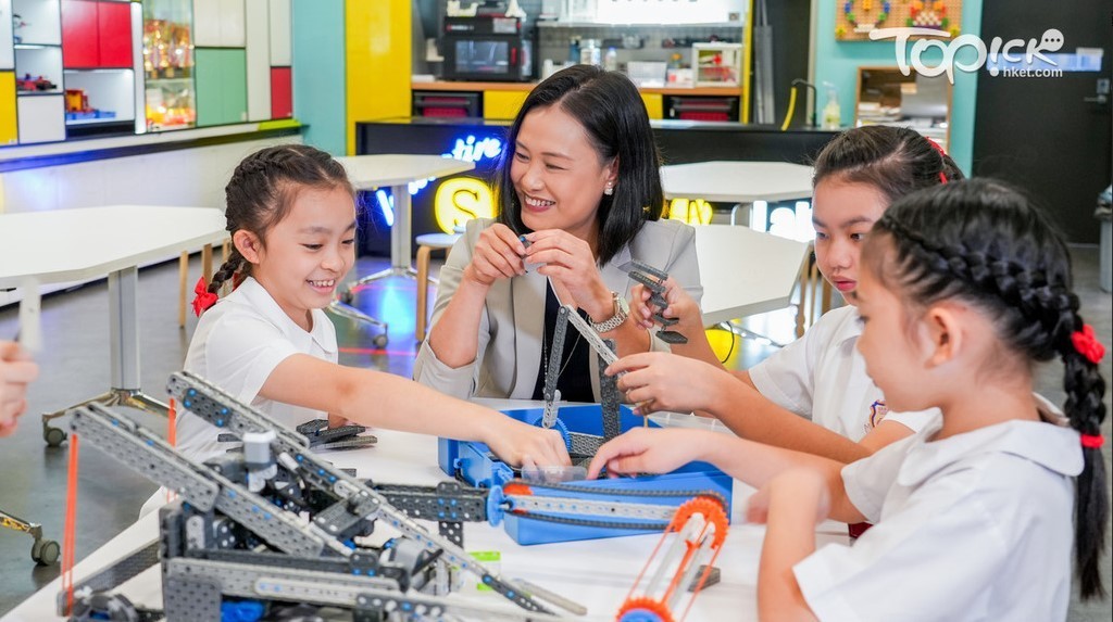 保良局何壽南小學也重視推動STEM教育。（陳慧安攝）